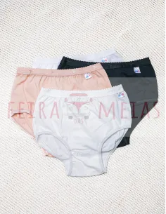 Cueca Em Algodão Clássica | Cintura Alta | Modelo 605 | Várias Cores