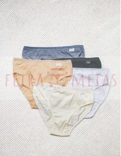 Cueca Em Algodão Clássica | Cintura Média Alta | Modelo 24 | Várias Cores