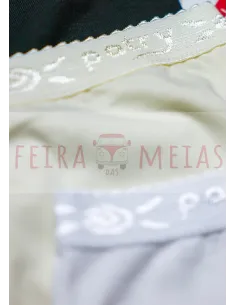 Cueca Em Algodão Clássica | Cintura Alta | Modelo 192 | Várias Cores