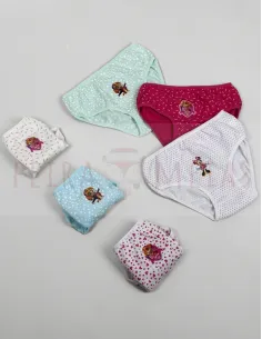 Cueca De Algodão Menina | Várias Cores