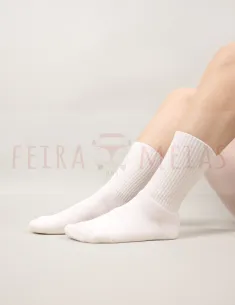 Meia Desportiva Toda Em Felpo | Cerzida | Unissexo | Pack 4 | Várias Cores