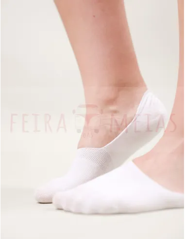 Soquete Invisível Com Silicone | Unissexo | Pack 6 Pares | Várias Cores