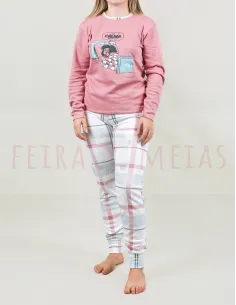 Pijama 100% Algodão Cardado | Mafalda | Várias Cores
